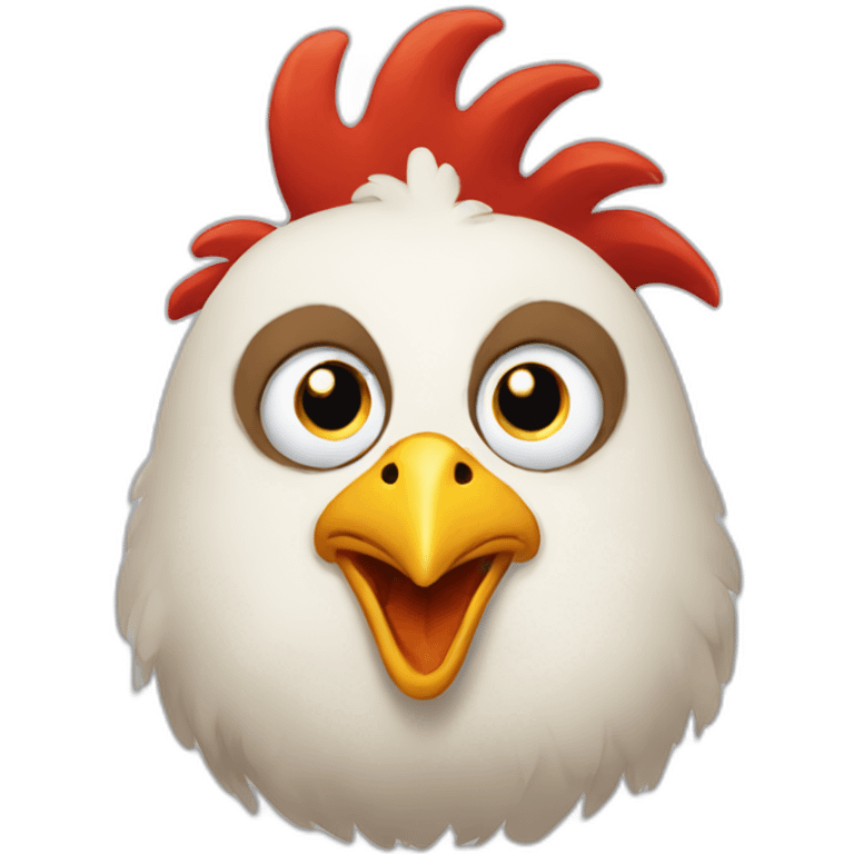 Chicken stupid emoji