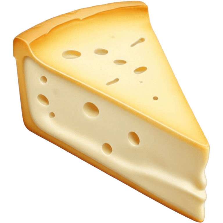 Cinematic Realistic Brie Cheese Emoji, featuring a creamy, soft-ripened cheese with a delicate rind rendered with lifelike detail and inviting, natural lighting. emoji