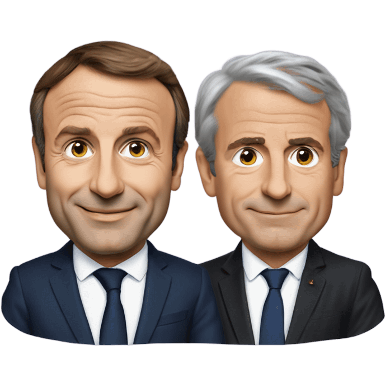 Emanuel macron  et francois bayrou. Nouvelle annee 2025 emoji