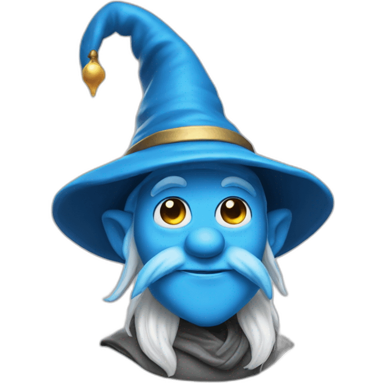 smurf with a wizard hat emoji