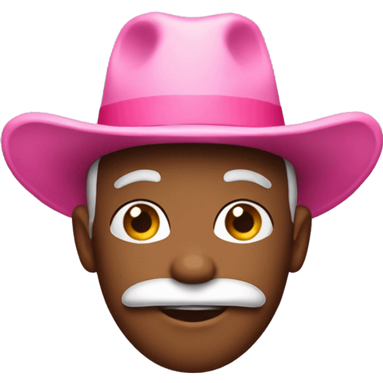 Santa with a pink cow boy hat emoji