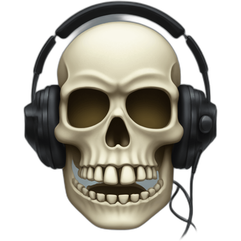 Military Skeleton mask with a long black mask underneath it and headset with a microphone emoji