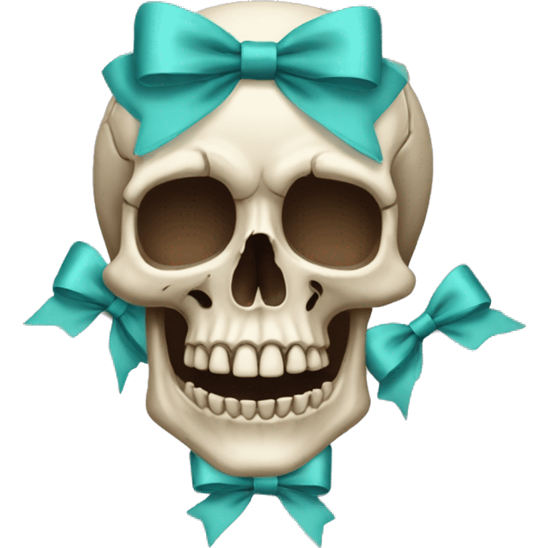 Skull with bows emoji