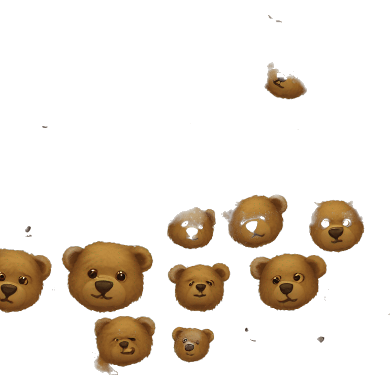 Hairy ball teddy bear emoji