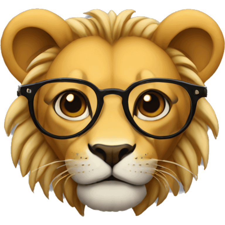 León con lentes  emoji