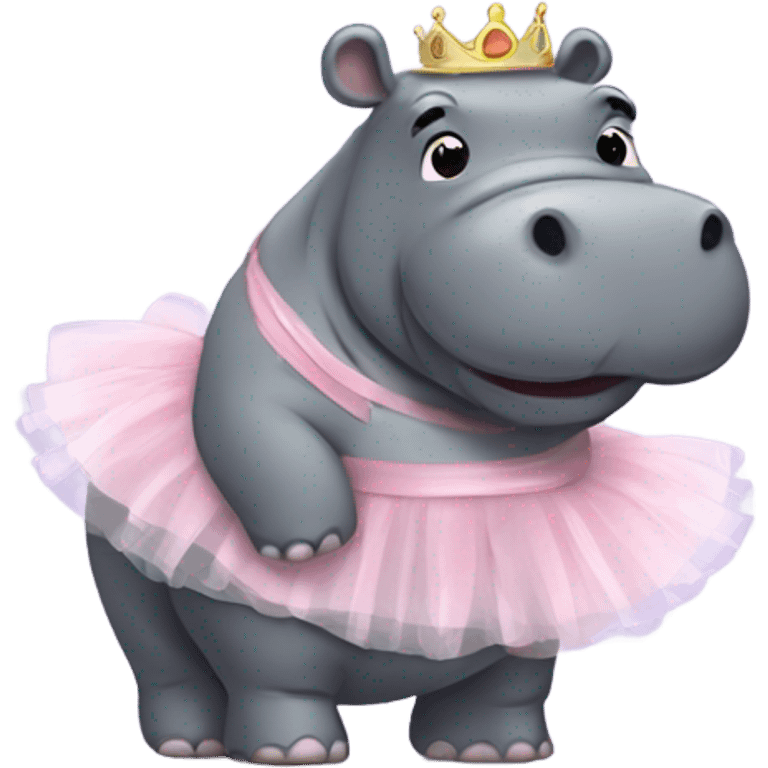 Hippo in a tutu emoji