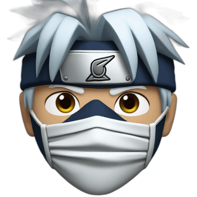 Kakashi face in triangle  emoji