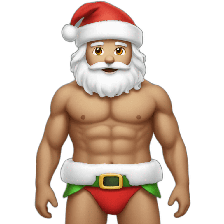 Santa-sexy-shirtless emoji