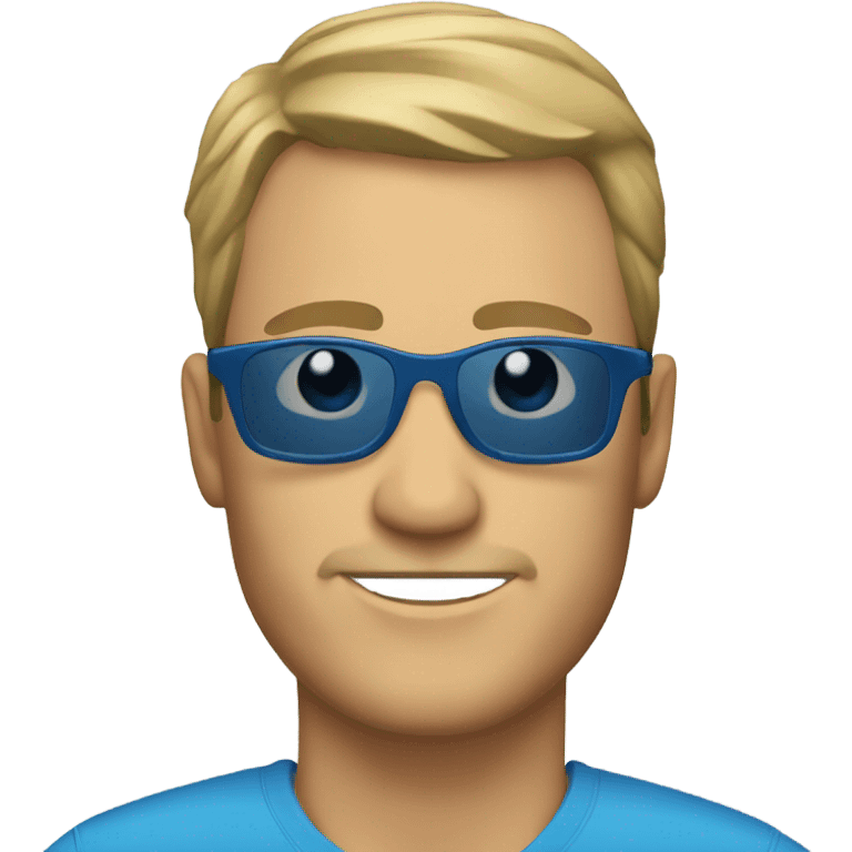 male driver in blue sunglasses emoji