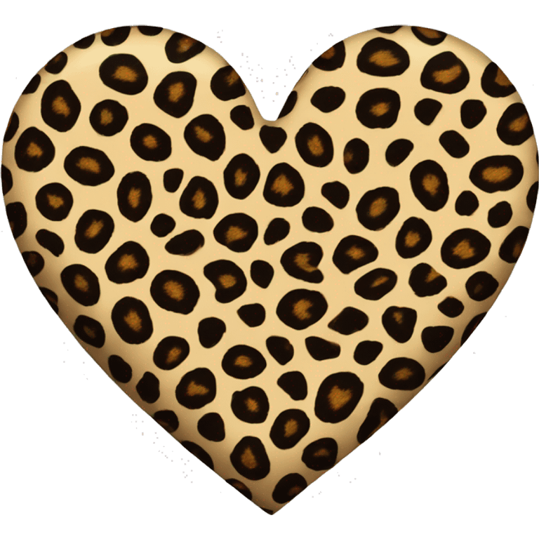 Leopard print heart emoji