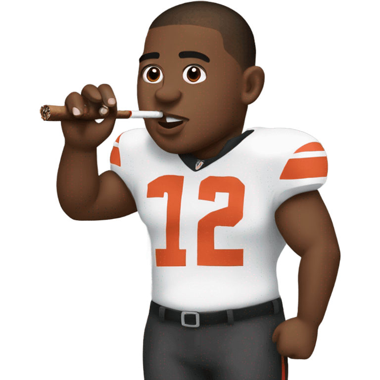 Nick Chubb smoking a cigar  emoji