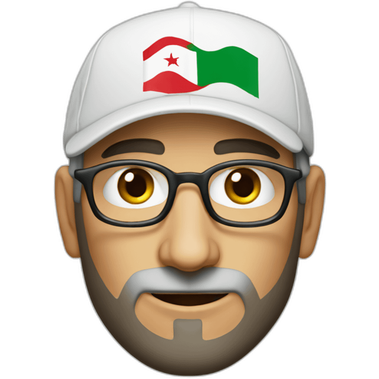 Steve Jobs with an algerian flag cap emoji