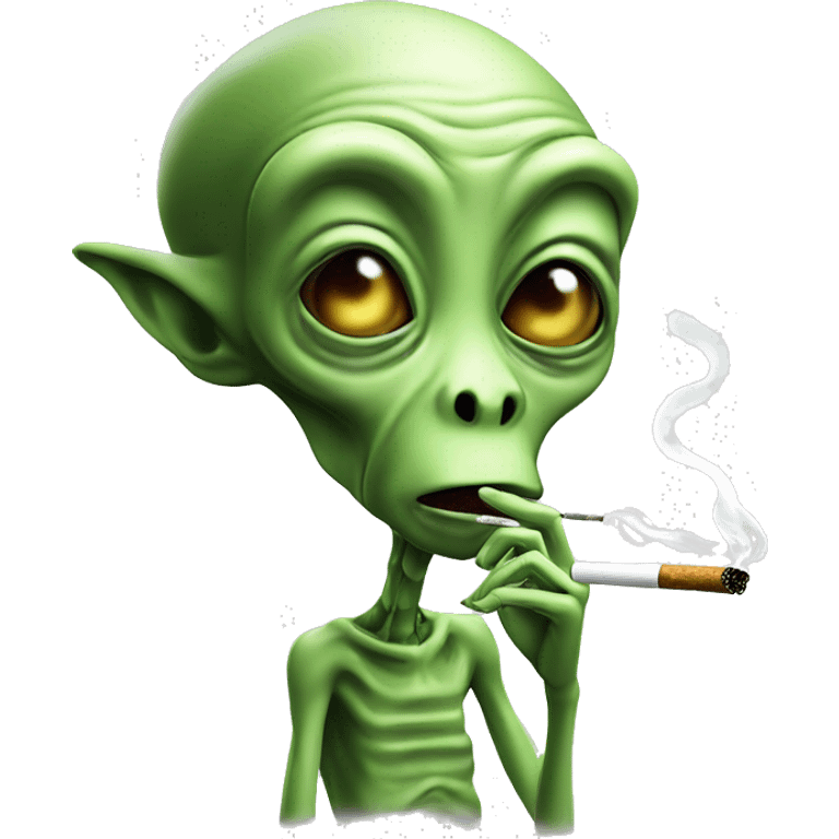 Alien smoking joint￼ emoji