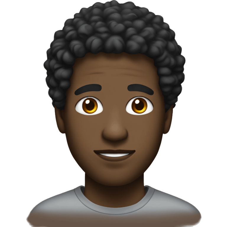 Black man with small afro curly, goate and soul patch with faded sides not too much though emoji