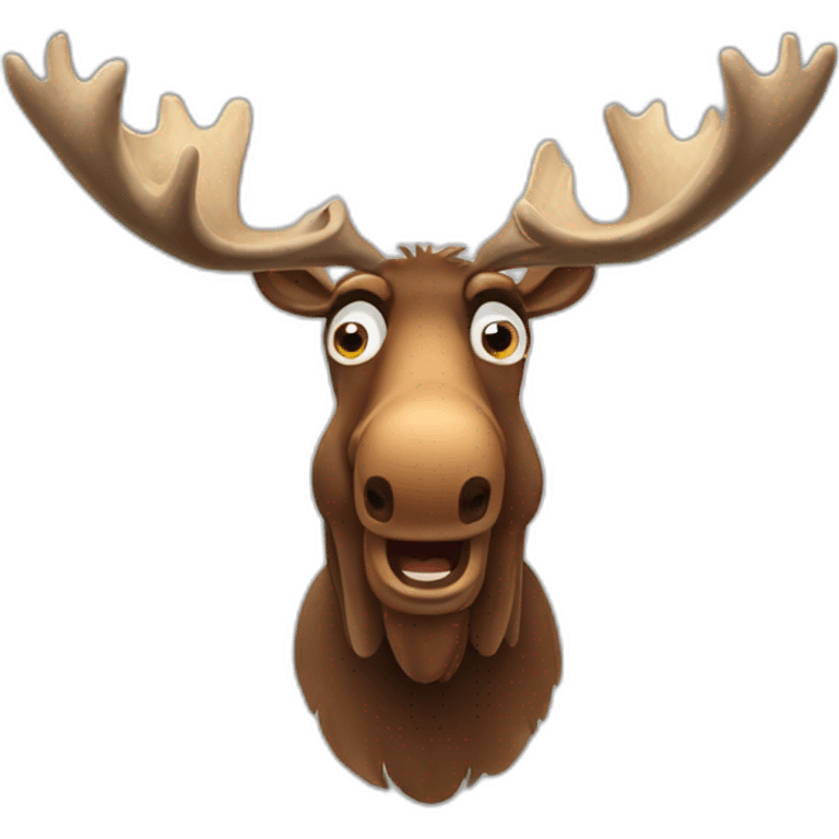 Shocked moose emoji