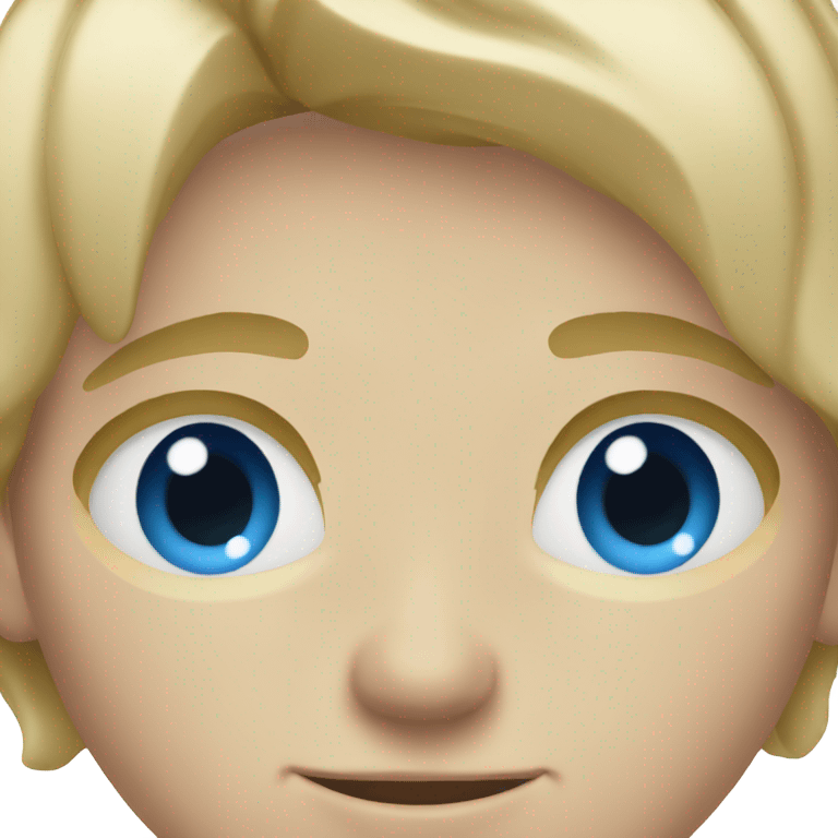 blonde boy with blue eyes emoji