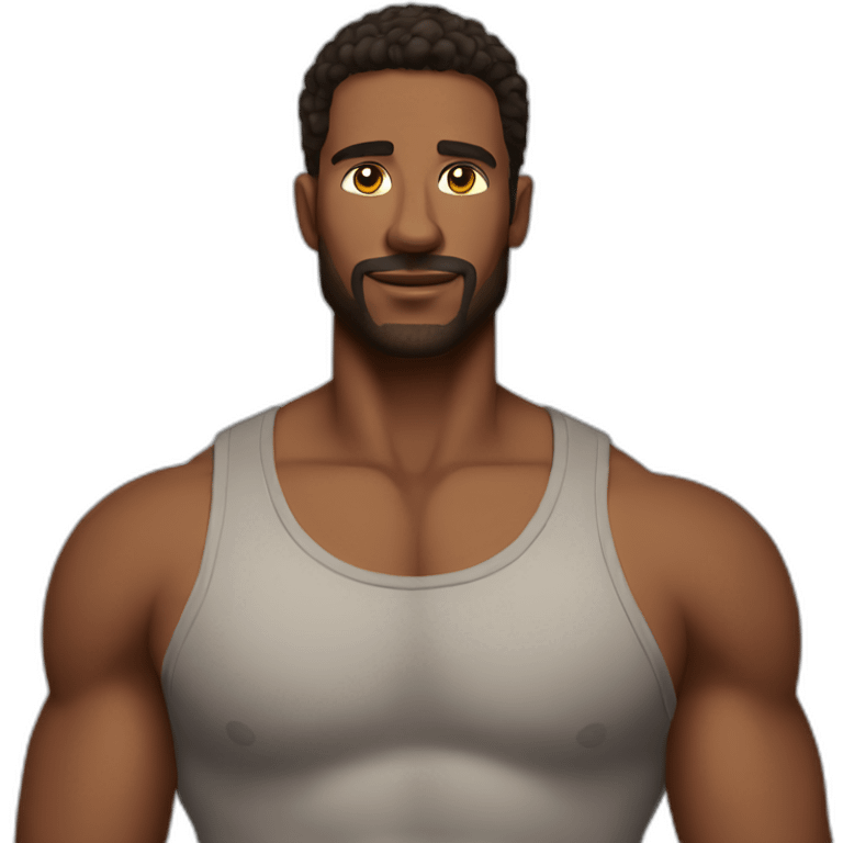 hot man with big chest emoji