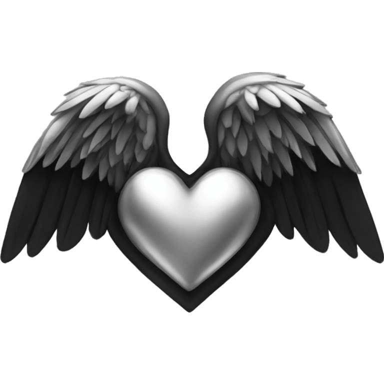 CHROME HEART WITH BLACK WINGS emoji