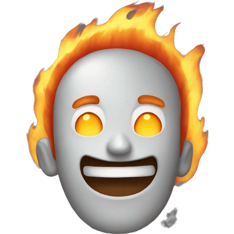 Fire smiley emoji