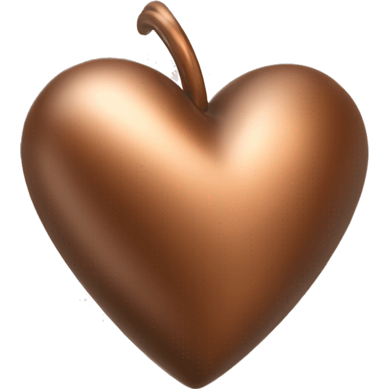 Bronze matte heart emoji