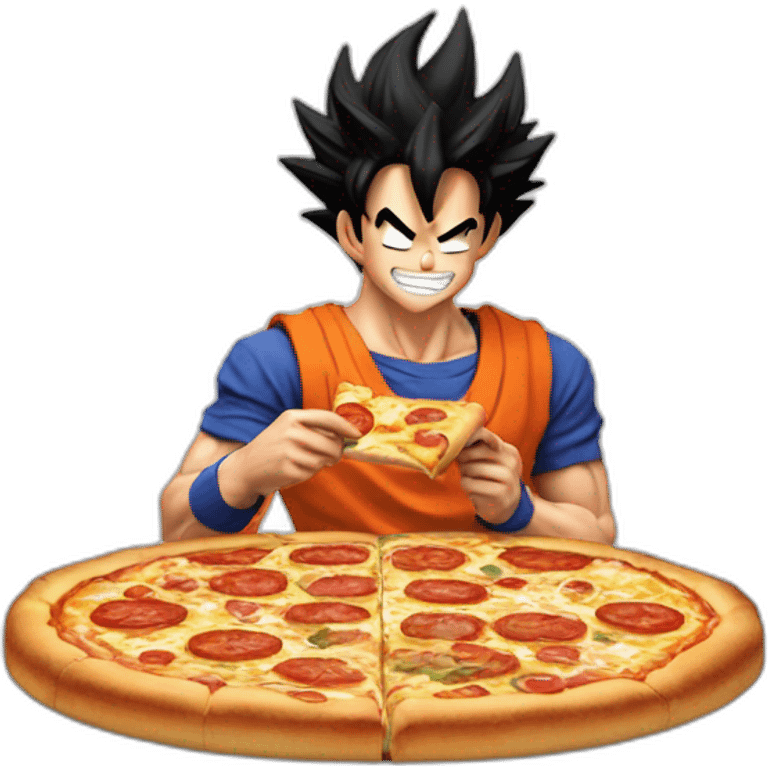 GOKU COMIENDO PIZZA emoji