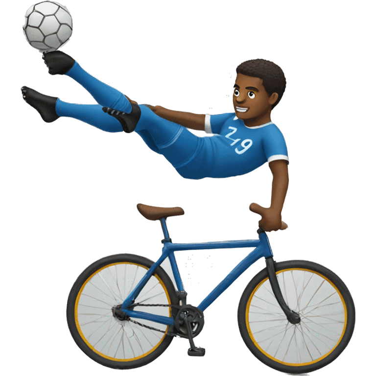 A boy Bicycle kick emoji