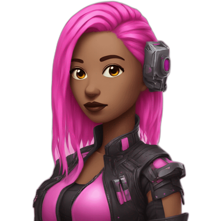 pink cyberpunk girl emoji