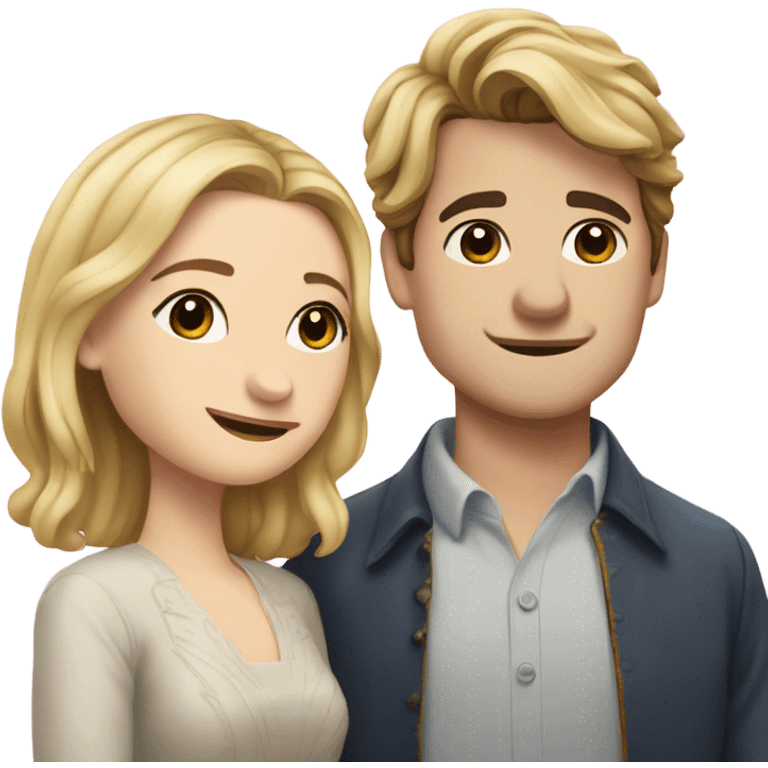 Victoria pedretti and blonde Henry caville in love emoji