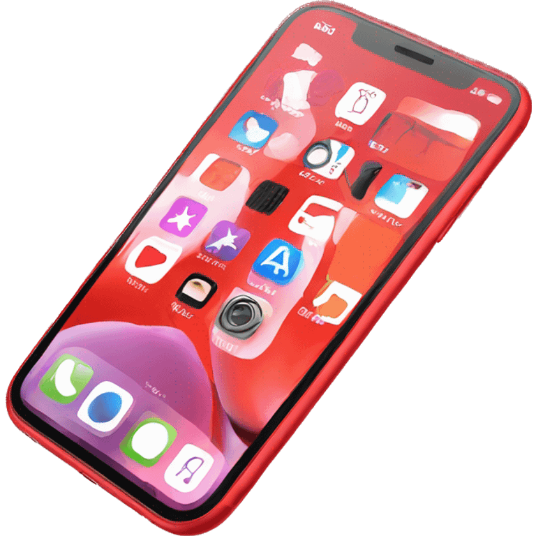 iPhone XR red emoji