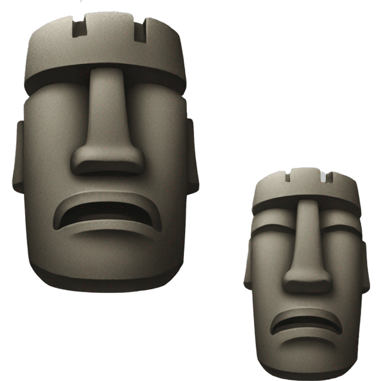 Broke moai emoji