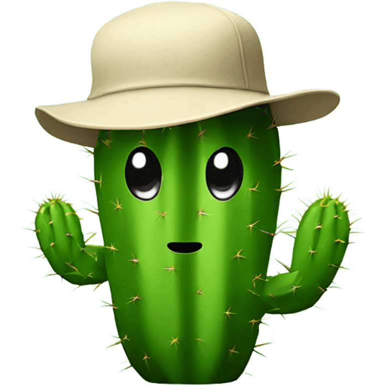 Cactus wearing a baseball hat  emoji