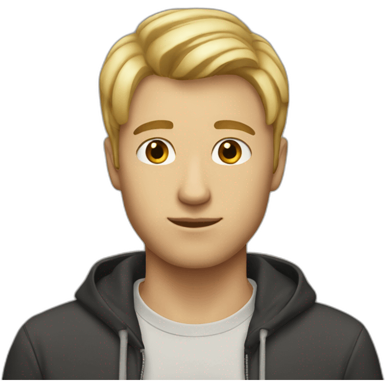 21 year guy with short blonde straight hair emoji