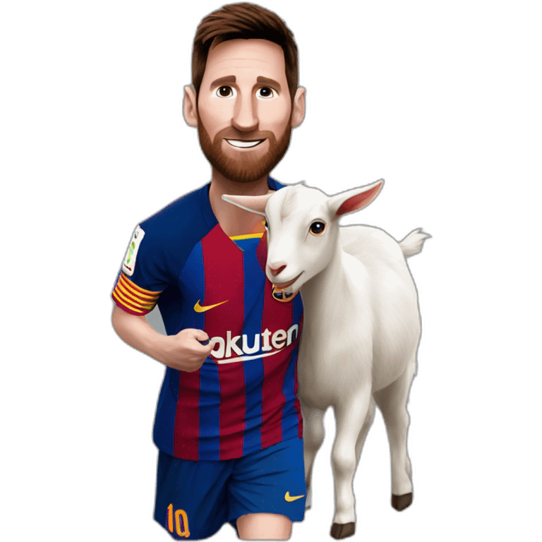 messi with a goat emoji