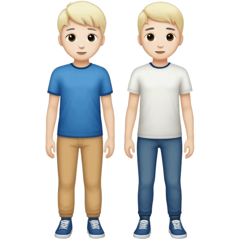 two best friends boys white skin full height emoji