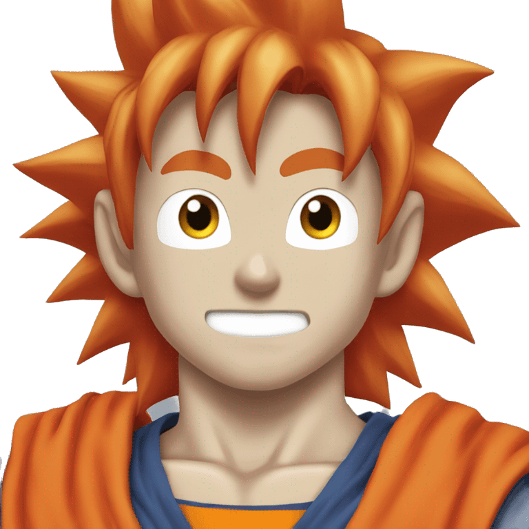 goku with red hair and red eyes  emoji