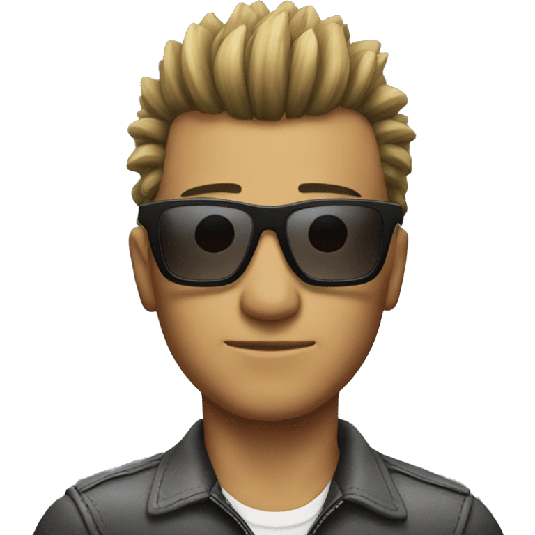 Man with a Mohawk and sunglasses emoji