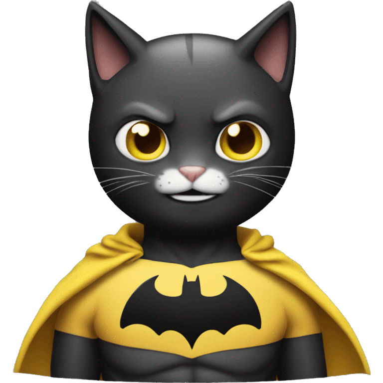 cat in batman suit only facing the front emoji