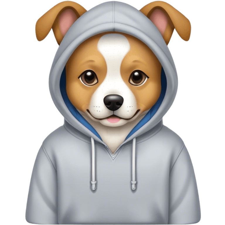 Dog wearing a hoodie emoji