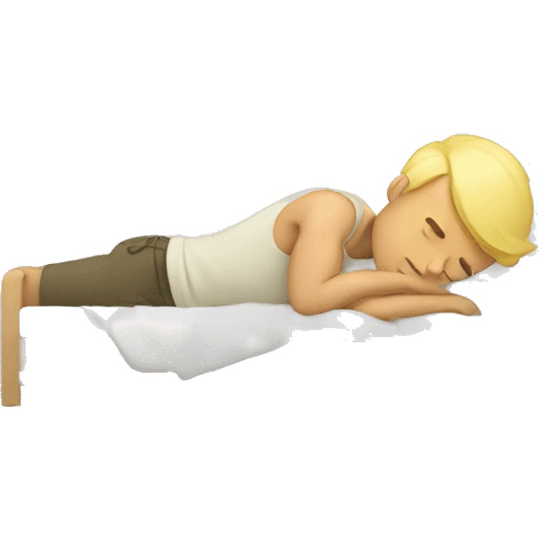 Blonde man sleeping emoji