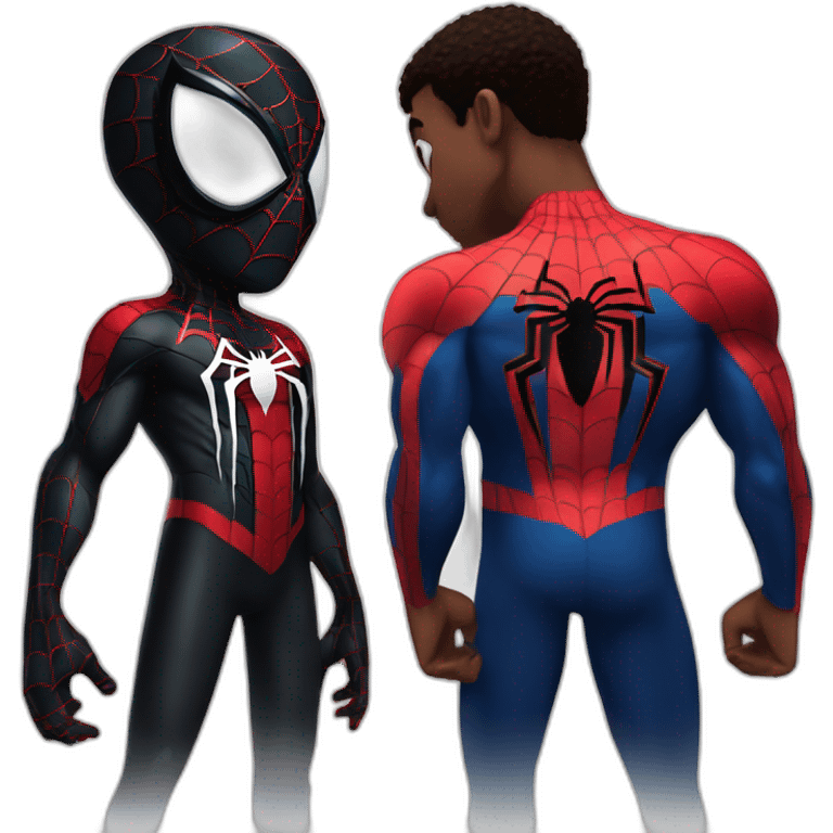 Miles morales spiderman et Venom spider man emoji