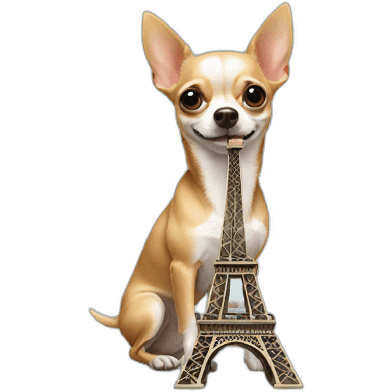 chihuahua eiffel tower emoji