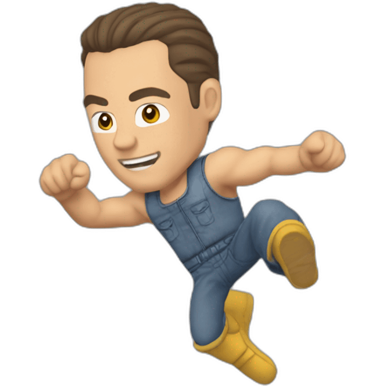 Jean Claude Van Damme jump kick emoji