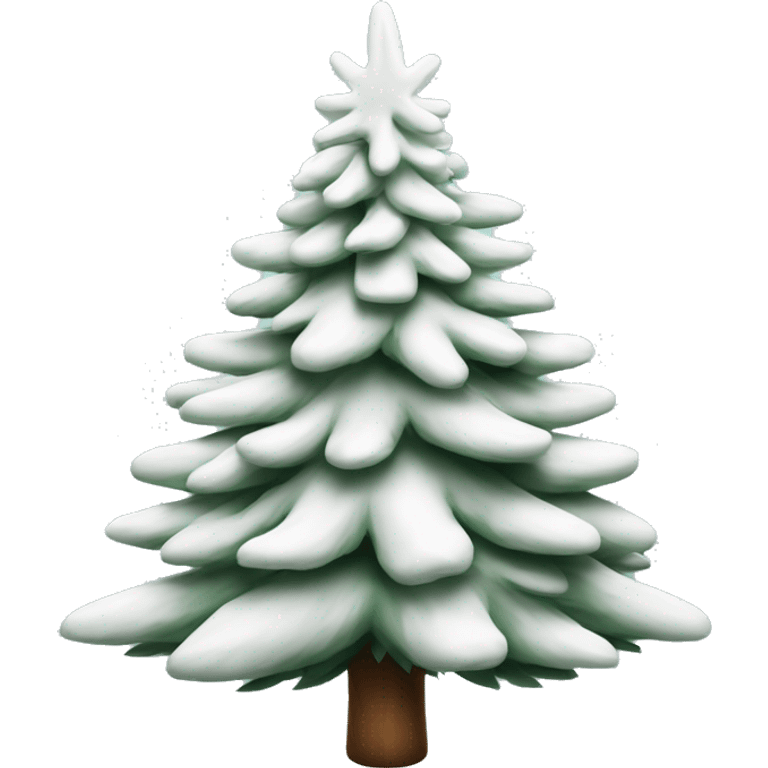  actual white fir christmas tree isolated.  emoji