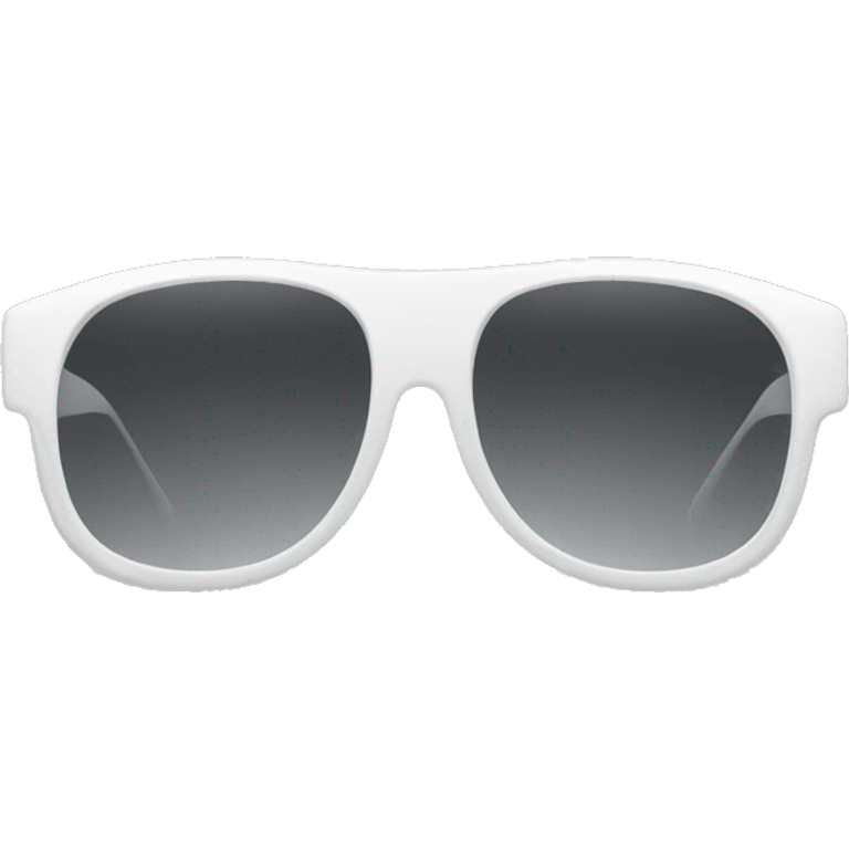 White plastic sunglasses without face emoji