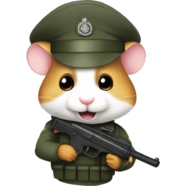 hamster combat soilder with gun emoji