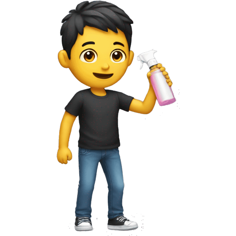 Boy spraying perfume  emoji