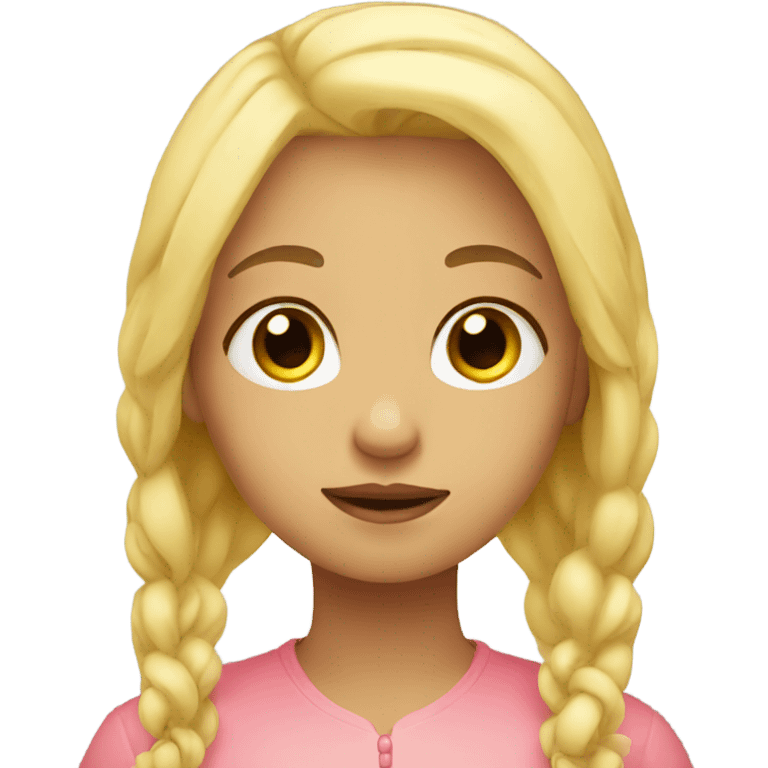 Blonde girl prayer emoji