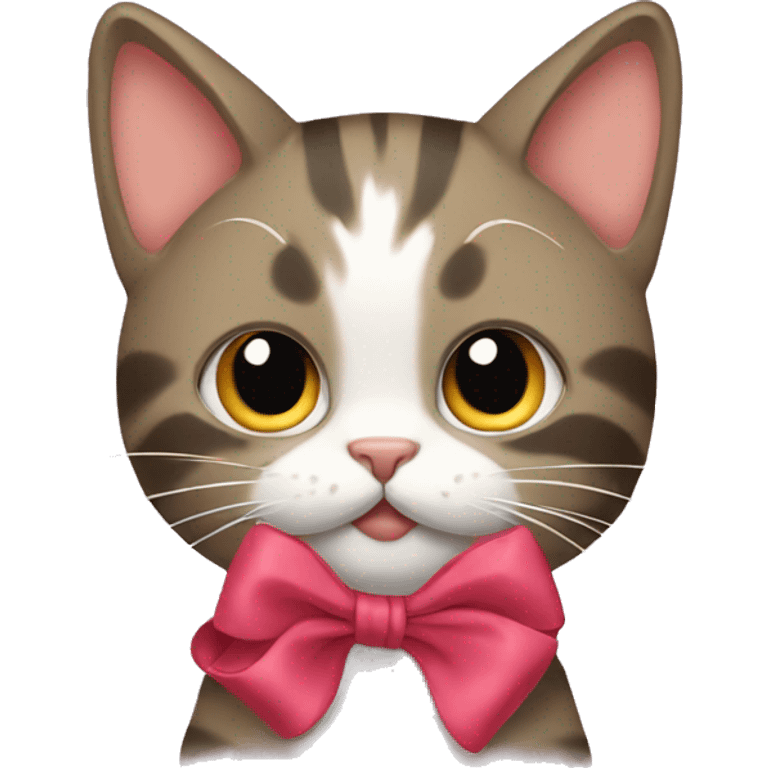 Cat with bow emoji