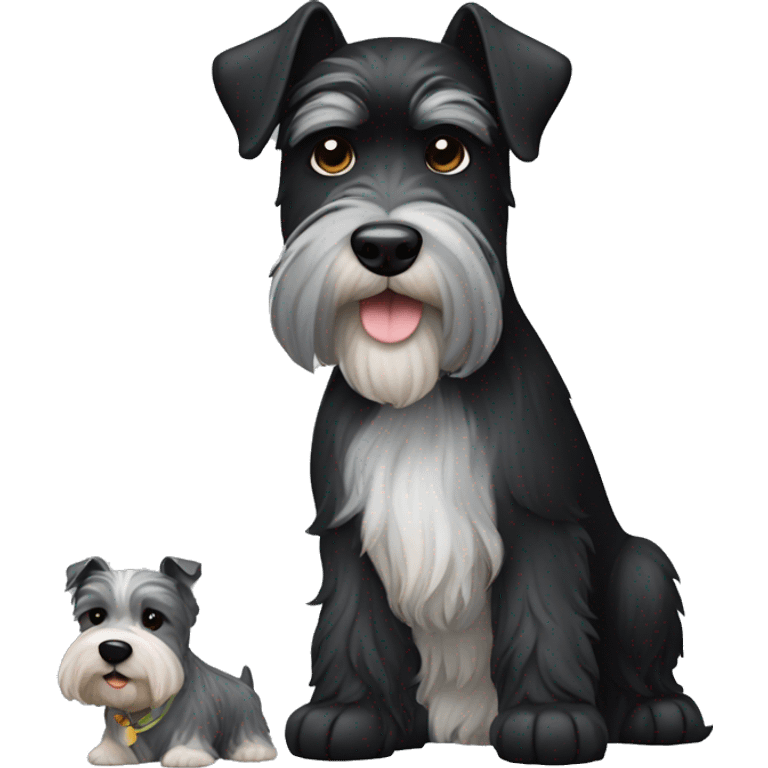 black terrier whit a schnauzer salt and pepper emoji