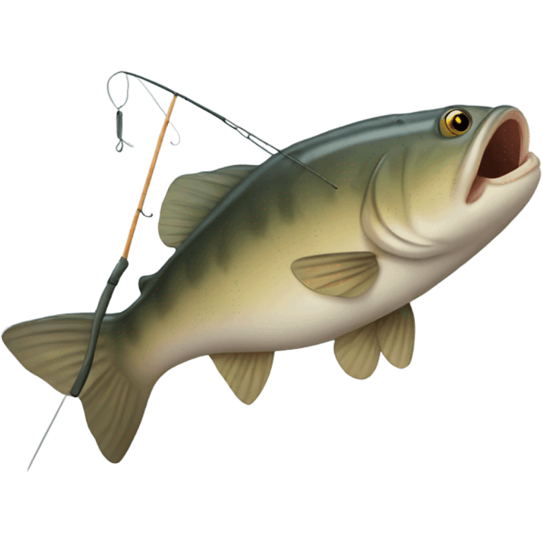 Catfish holding fishing rod emoji